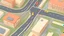 Placeholder: illustration of road per block top view 3d style. HD.