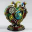 Placeholder: MULTICOLORED COMPLIMENTARY MECHANICAL HUMAN HEART, METALLIC, CLOCKWERK, STEAMPUNK,