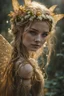 Placeholder: Pink flower crown,Pointed elven ears,Blonde hair ,Pink dress,Sparkling fairy wings,Very long golden hair,Fairy crown,pointed ears,elven ears,fairy wings,water lilies,sparkling,glittering,flowers,blossoms,golden crown,light pink dress