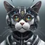 Placeholder: image of a surreal cyborg cat