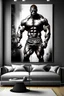 Placeholder: man wall art bodybuilder body