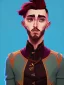 Placeholder: Portrait of a 30 year old strange gay wizard