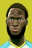 Placeholder: Romelu Lukaku Belgian soccer player, cartoon 2d