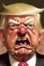 Placeholder: donald trump as an angry ugly pig