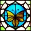 Placeholder: stained glass window of butterfly