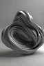 Placeholder: 3d abstract space streamlined shape in grey colors