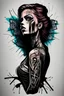 Placeholder: graffiti woman with tattoo