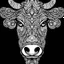 Placeholder: Cow, cartoon, mandala, real style, realistic, minimalistic, minimal black line art, line art, crisp line art, unique coloring sheet, outlined, outline, crisp, crisp line edges, illustration, crisp clear lines, line art, clean line art, unique, 8k, amazing, masterpiece, no colors, no dark color, no black color, avoid thick black, minimalistic line edges, white back ground color, pure white back ground,