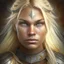 Placeholder: Portrait of a beautiful blonde warrior