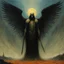 Placeholder: [art by Zdzisław Beksiński] Angel of Death from Hellboy The Golden Army