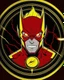 Placeholder: reverse flash animated inside a medalion but dont cut off the edges of the medalion