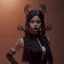 Placeholder: Jenna ortega black dress,soft goth libstick, wednesday addams family make up, brad double wig, addams family style, highly detailed, volumetric lighting, unreal engine, 8k