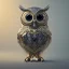 Placeholder: Owl,full body shining gold metal, elegant, bokeh, volumetric lighting, extreme detail, Photorealism, High detail, Hyper macro lens blur, 100mm, cinema4d, HDR, 8k, unreal engine 5