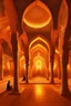 Placeholder: Inside a Moghul mosque in Rajastan at night, gleaming, harmonious, incandescent by artist "Igor Zenin"