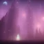 Placeholder: ALIENS FLOATING, MAGIC BUILDING, FOGGY NIGHT, GLOWING, PURPLE, TOWERS, 4K, 8K, CINEMATIC