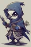 Placeholder: dnd kenku cute rogue shy dagger