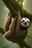 Placeholder: Sloth hanging from tree