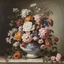 Placeholder: reastic image of a bouquet of flowers made of porcelain