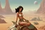 Placeholder: Sci-fi pin-up girl on an alien planet, John Carter of Mars