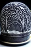 Placeholder: Linocut snowglobe