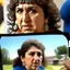 Placeholder: Create a highly realistic 3D scene. An detailed Realistic of Play Football Diego Maradona transforming her into a woman with the same specifications as the attached image. The method of transforming the painting in full detail. A comedic and funny touch. Ultra wide angle. Extremely realistic fine details. Highly realistic detailed display. Great full presentation and amazing drawing style. Transfer the full detailed drawing of the image at a wide and precise angle. Inspiri