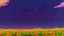 Placeholder: purple sky full of stars, sunflower field, anime, high res, makoto shinkai