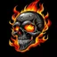 Placeholder: screaming skull with flame