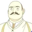 Placeholder: A fat balding Italian man with mustache anime