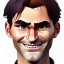 Placeholder: Roger Federer bowlcut smiling