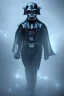 Placeholder: Darkvader outfit, black mask, black dark, rage, sorrow, high definition, ultra 8 k, volumetric lighting, blue fire, fog