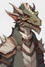Placeholder: half-human half dragon merhcant dnd character