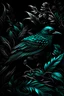 Placeholder: black.bird.graphics.op-art.guilling.Dark botanical.digital art