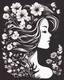 Placeholder: womans hair in the flowers silhouette