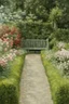 Placeholder: landscape design in romantic, fabulous style and pastel tones, Portrait by Van Gogh