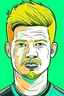 Placeholder: Kevin De Bruyne Belgian football player , cartoon 2d