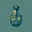 Placeholder: A minimalist design of a hoard of policemen in uniform with a badge on his chest.