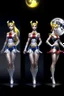 Placeholder: Create a stunning, full body, photorealistic illustration of Sailor Moon's transformation sequence, highlighting her evolution into a beautiful and powerful woman. Ensure that the details, colors, and lighting capture the essence of her character and the magic of the transformation, make no distortion, no deform of any body, make sure its full body frame,