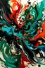 Placeholder: Fluid art and calligraphy