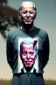 Placeholder: realistic image, joe biden zombie, arm cut and bleeding, night, walking with a limp, waist up view, dark ambient, highly detailed, sky background, concept art, unreal engine 5, god rays, ray tracing, RTX, lumen lighting, ultra detail, volumetric lighting, 3d, finely drawn, high definition, high resolution.