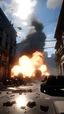 Placeholder: realstic, personality: [Illustrate explosions, gunfire, and intense action sequences as the battle between the criminals and the law escalates. The scene should be chaotic and adrenaline-filled]unreal engine, hyper real --q 2 --v 5.2 --ar 9:16
