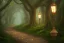 Placeholder: wooded forest stone lantern path