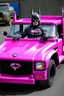 Placeholder: batman in pink truck