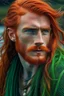 Placeholder: rugged nereid male with auburn and green hair