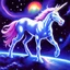 Placeholder: 90's TCG art retro fantasy art of epic Space unicorn