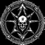 Placeholder: A ocultism symbol of evil, with satanism and nazi skull inverted cross inverted pentagram