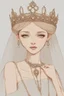 Placeholder: The enchanting queen, radiating grace and elegance. She would wear a flowing gown made of silk and adorned with delicate lace and pearls. Her crown would be a delicate tiara, embellished with sparkling gems.