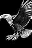 Placeholder: coloring pages for kids, black background, high resolution, 3d render, minimal bold colors of an eagle landing, illustration, poster, photo, conceptual art, painting. cartoon style, thick lines, low detail, black and white, no shading, --ar 85:110