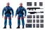 Placeholder: Mike Pence as G.I. Joe Doll toy with a gun blue Uniform space force commander