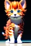 Placeholder: furry orange kitten, Pixar style