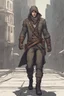 Placeholder: male human rogue adventurer in a city